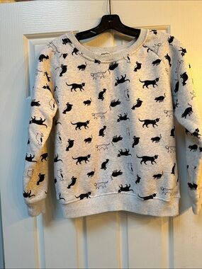Cat Print Sweatshirt